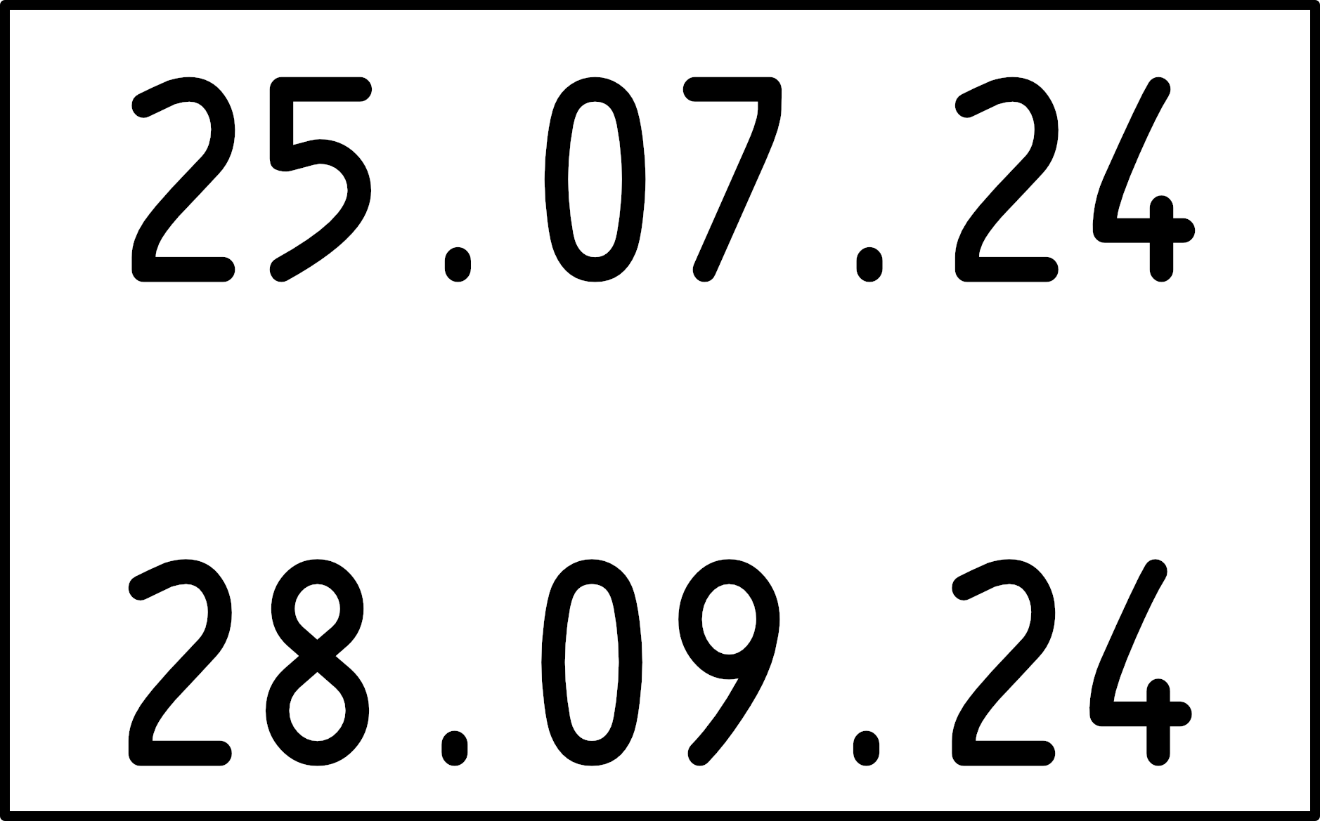 26x16 R mit Datum